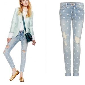 RARE Marc Jacobs polka dot destroyed denim 25